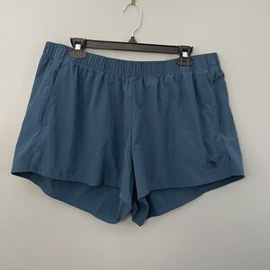 The North Face Shorts Womens XXL Blue Active Lightweight Pockets Workout Running